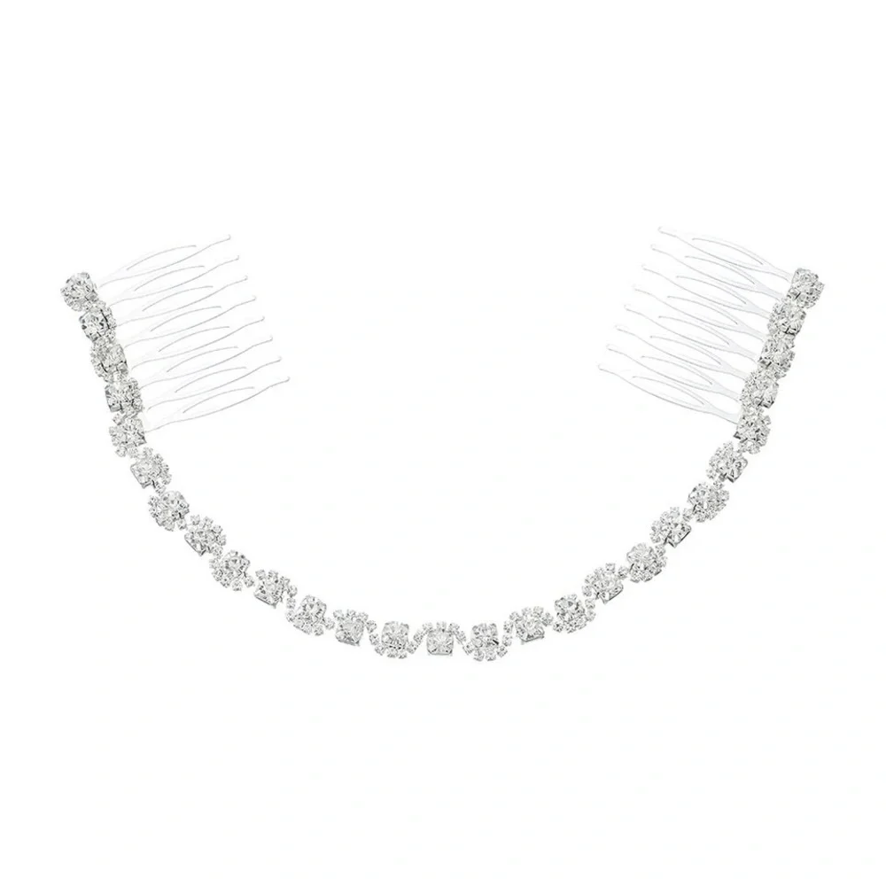 Connecting Rhinestone Hair Comb
